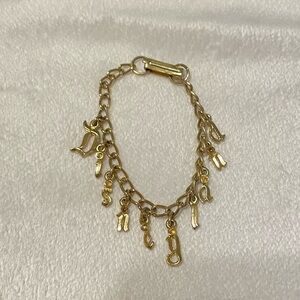 Kids vintage Disneyland Gold Charm Bracelet